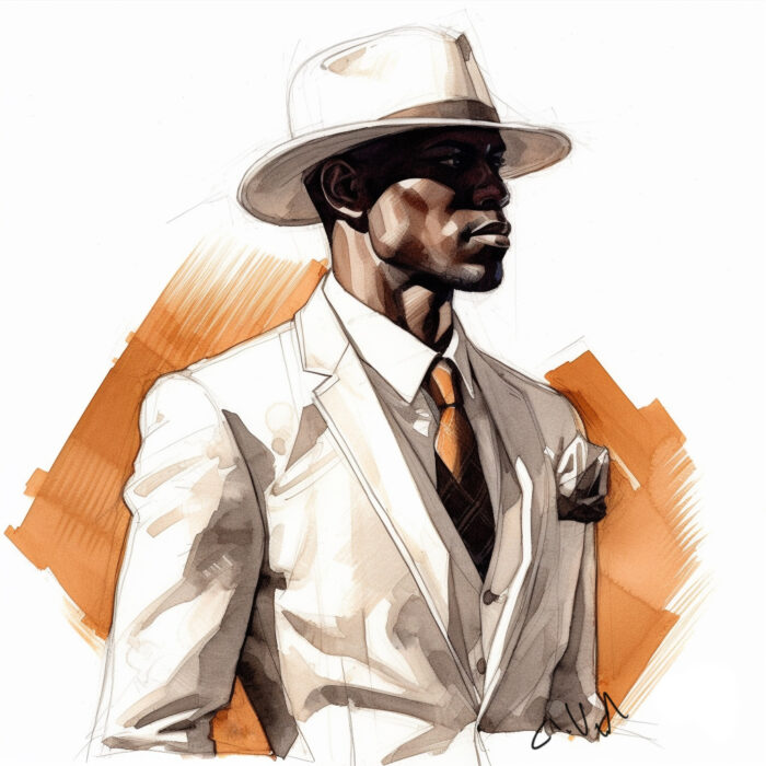 Croquis Chris von Martial costume blanc