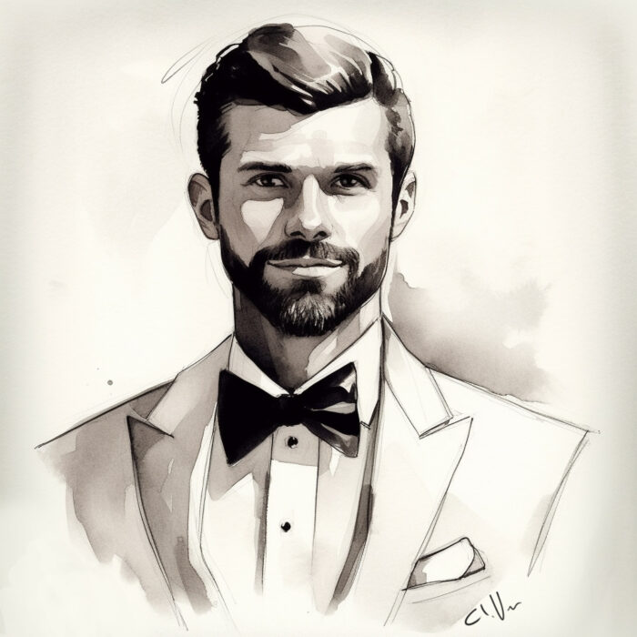 Croquis Chris von Martial costume blanc