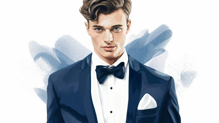 Costume bleu marine sur mesure