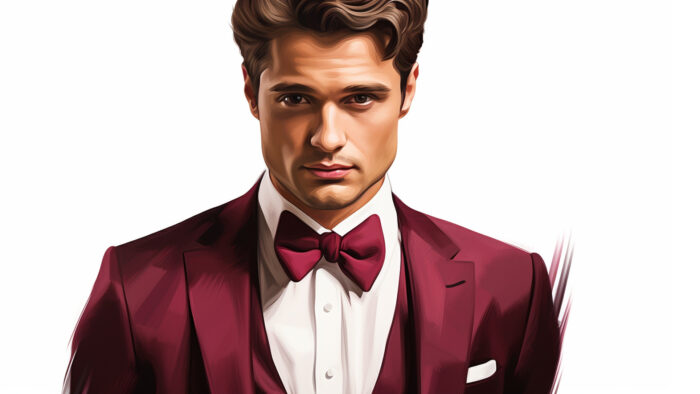 Costume bordeaux sur mesure
