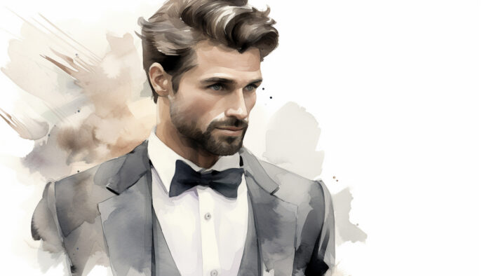 Costume gris sur mesure