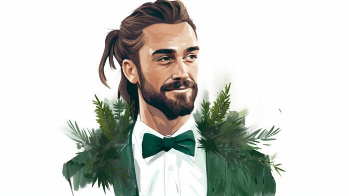 Costume vert sapin sur mesure