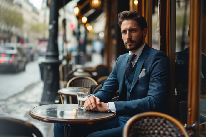 Combien coûte un costume sur mesure bleu petrol ? Chris Von Martial