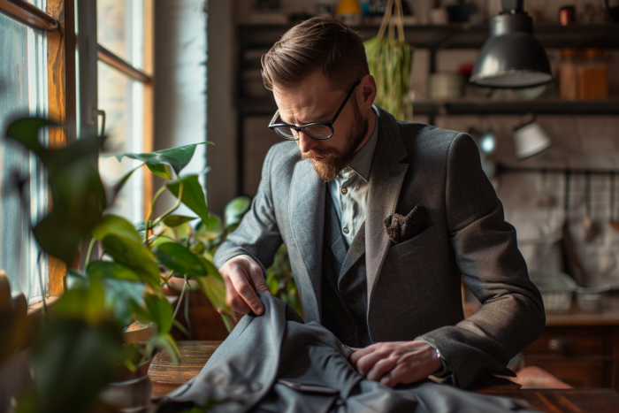 Costume sur mesure gris