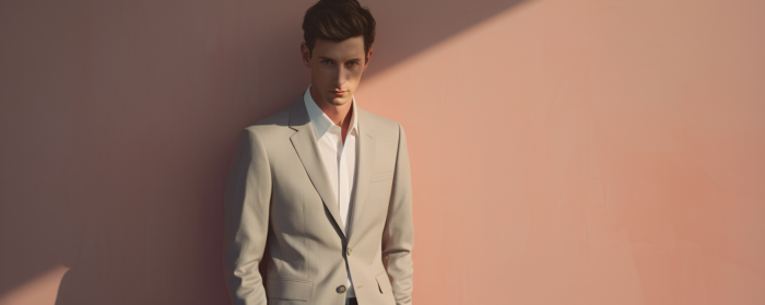 Costume sur mesure poudre