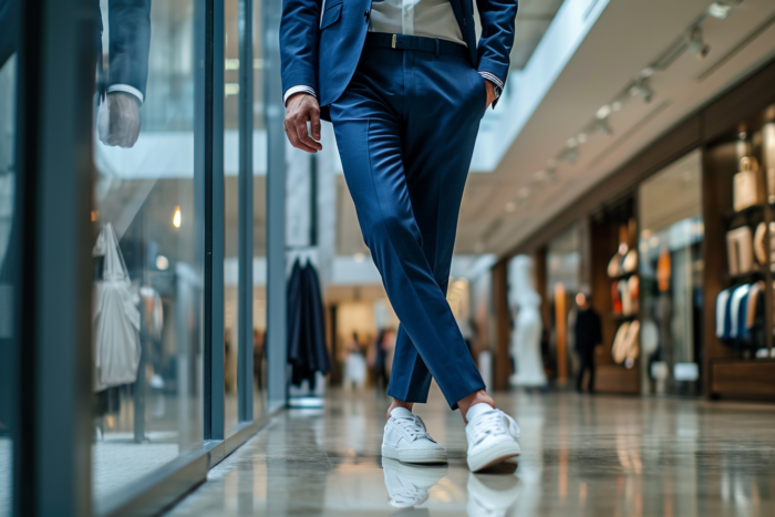 Pantalon sur mesure bleu