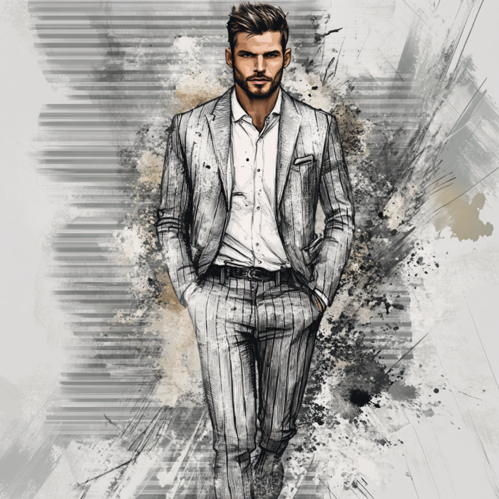 croquis Chris von Martial costume gris