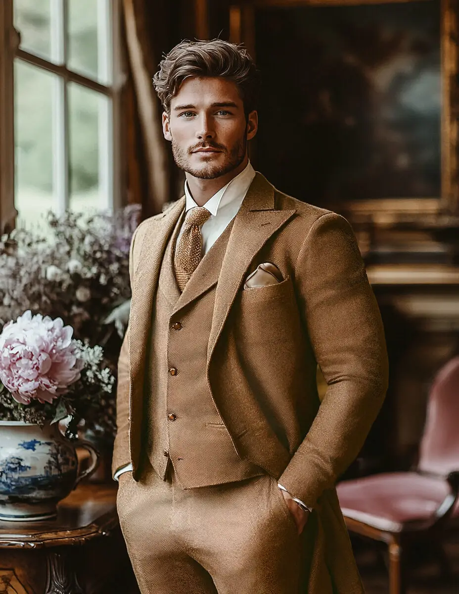 costume café au lait avec veste longue Chris von Martial