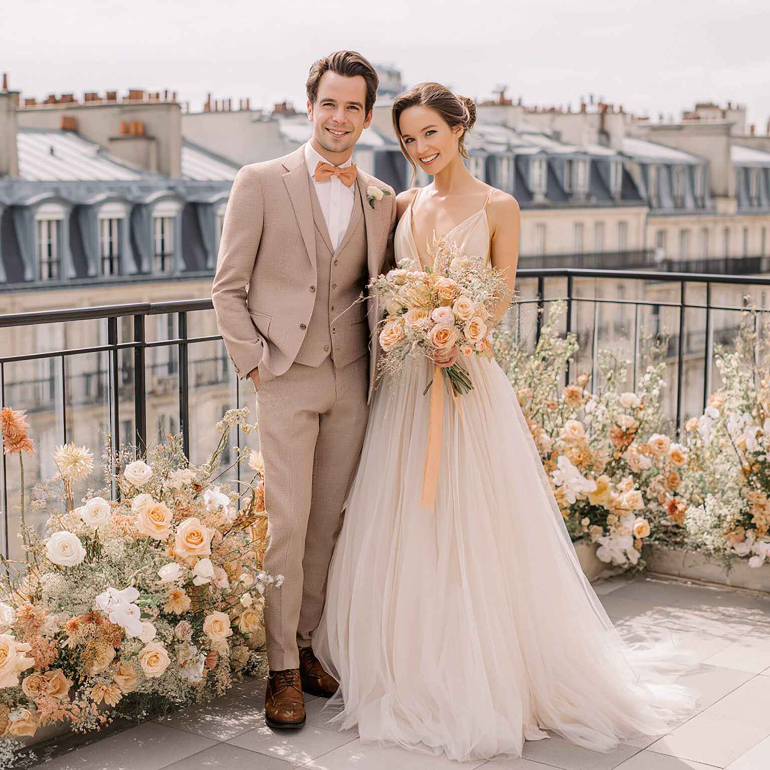 couple de mariés mariage moka caramel