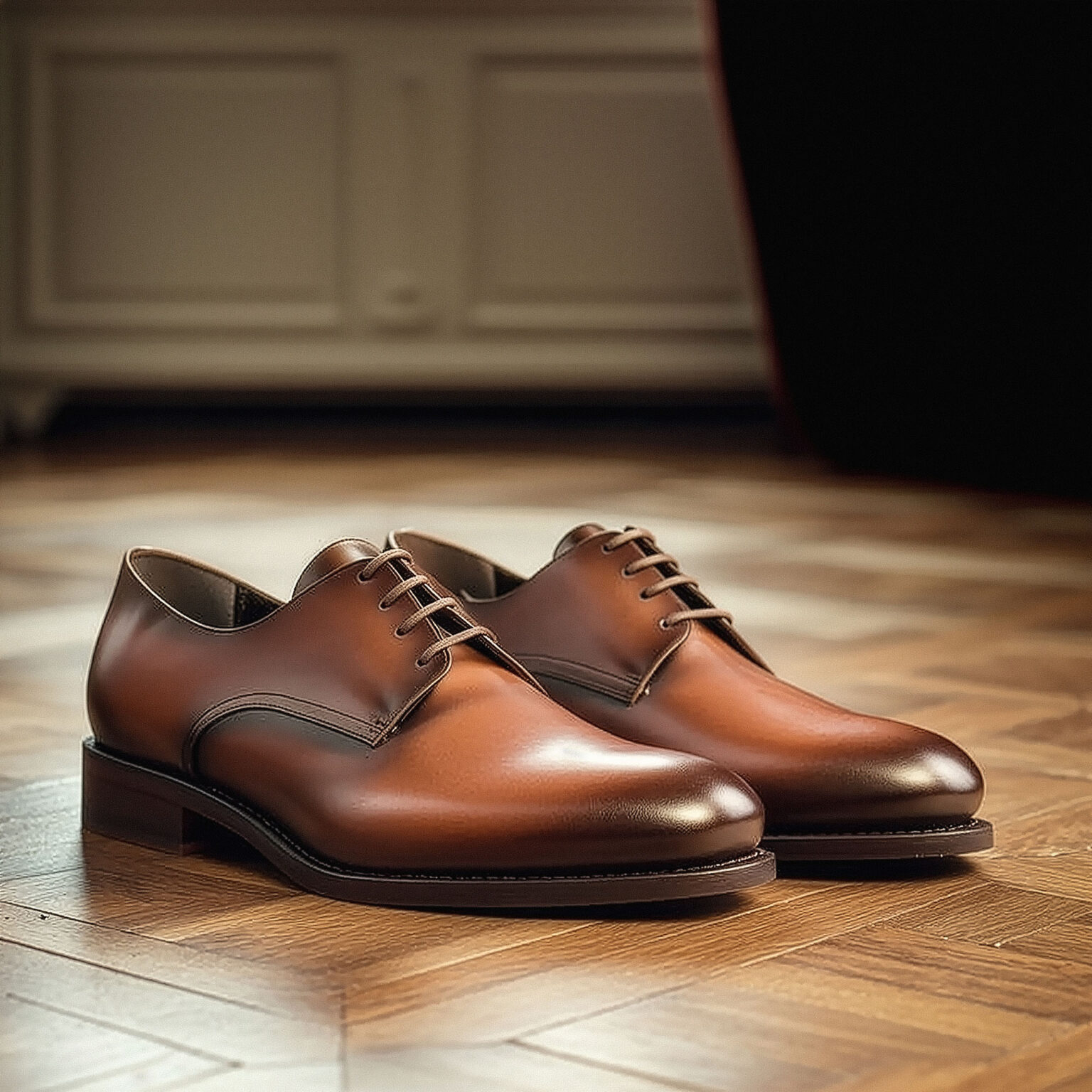 Chaussure homme marron clair forme Derby - Chris von Martial