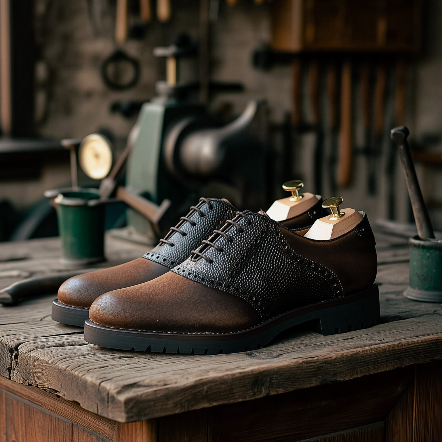 Chaussures homme marron foncé élégantes.
