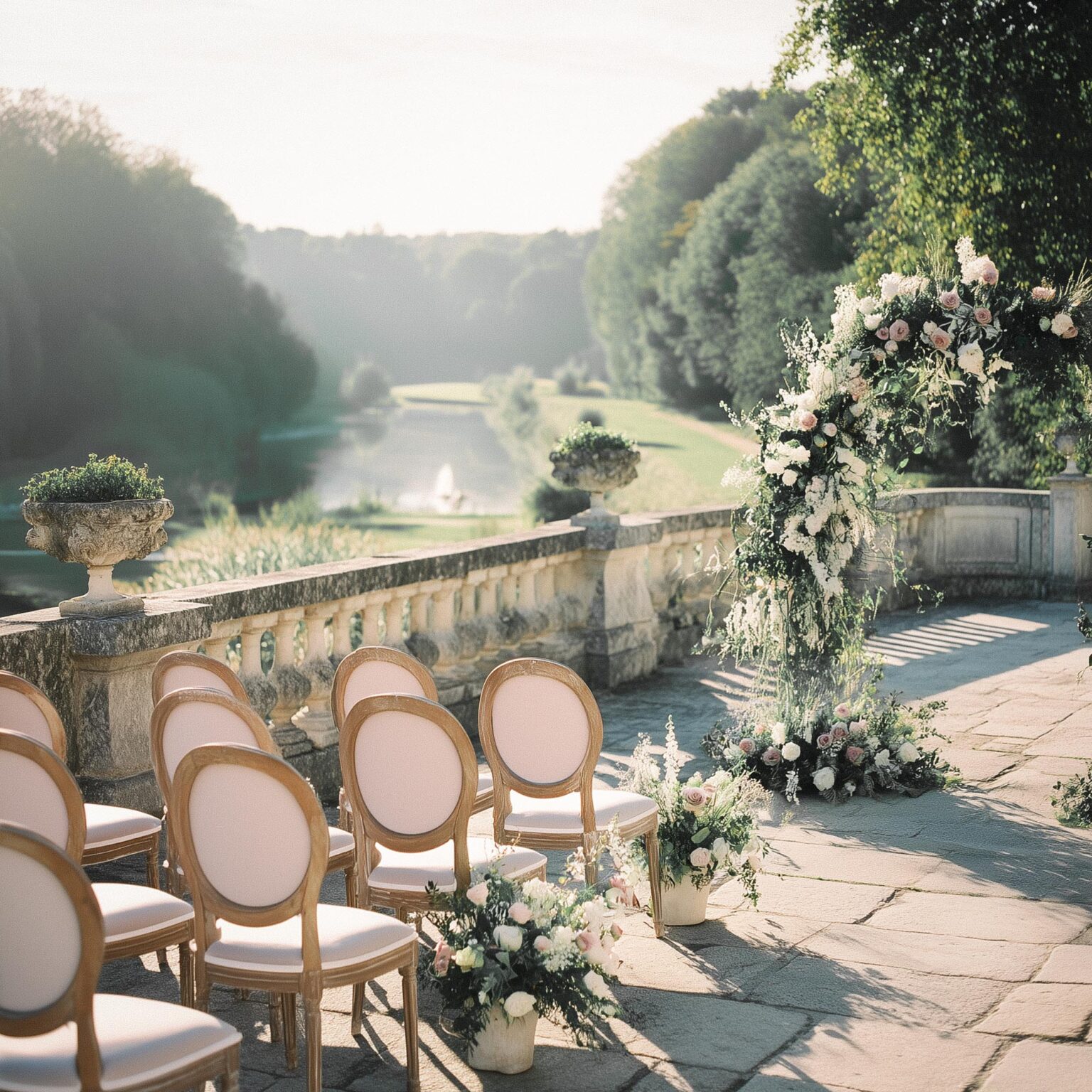 Ambiance mariage vert d'eau