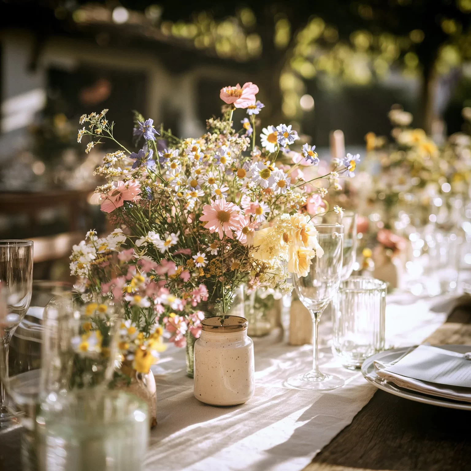Décoration florale pour mariage champêtre