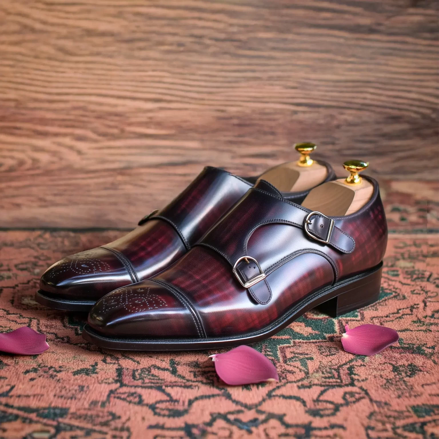 Chaussures bordeaux pour homme, accessoires de mariage