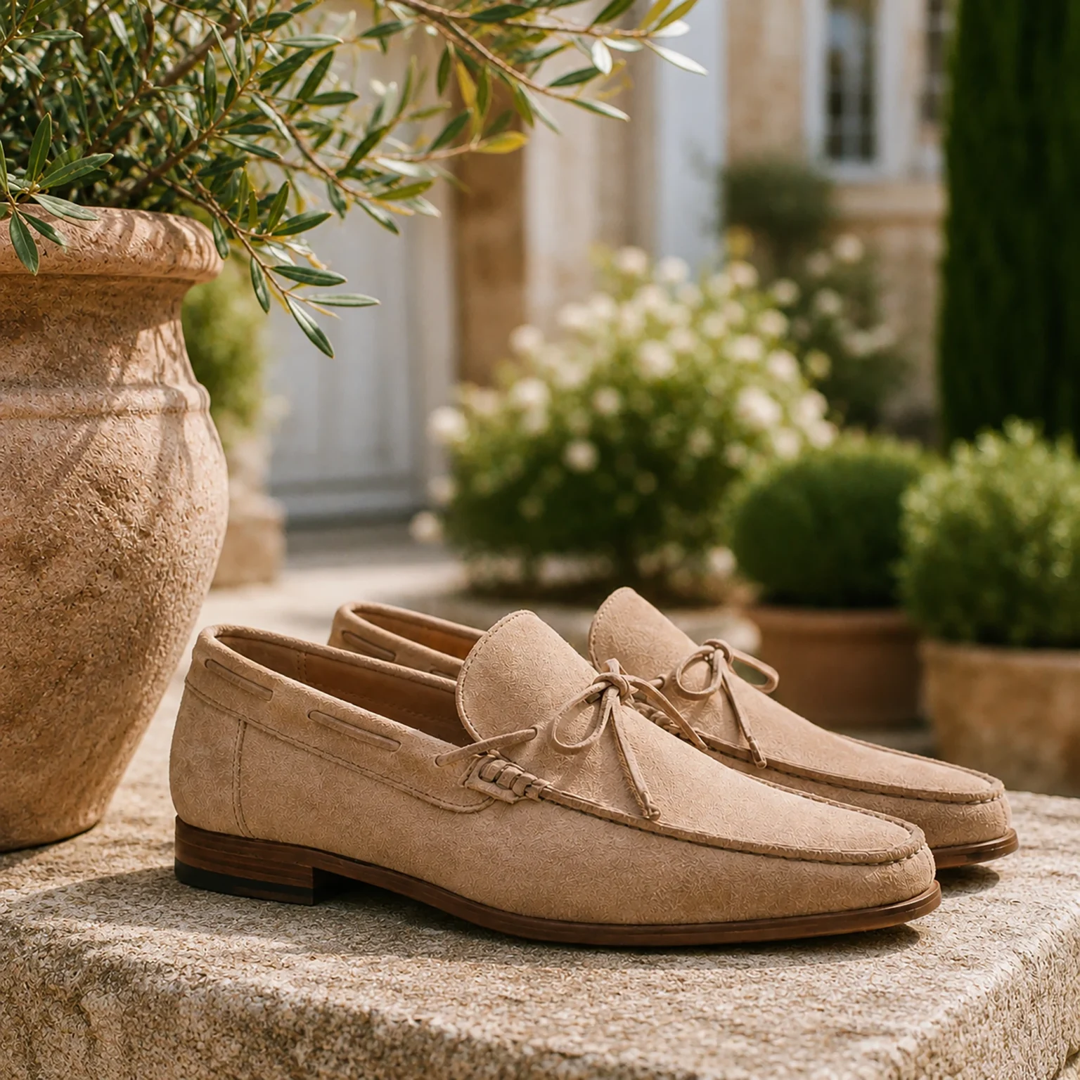 Chaussures homme - Mocassin daim sable - CHRIS VON MARTIAL